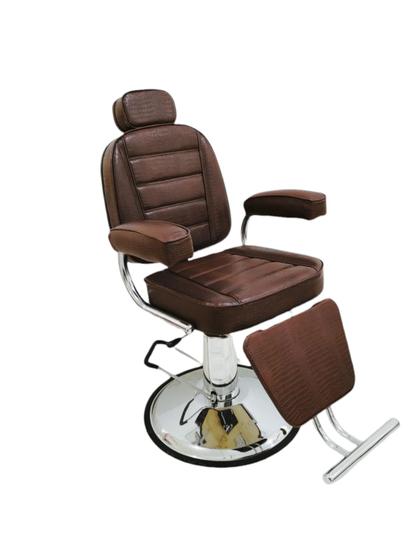 Imagem de Poltrona Cadeira Reclinável De Barbeiro Com Base Preto Acetinado