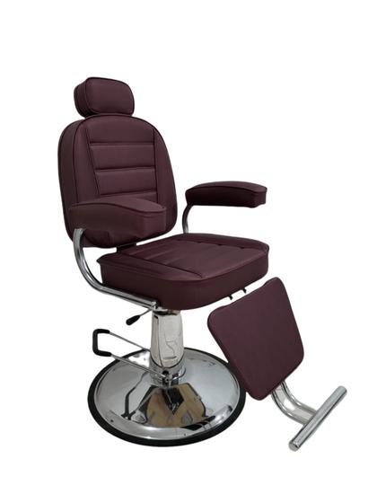 Imagem de Poltrona Cadeira Reclinável De Barbeiro Com Base Preto Acetinado