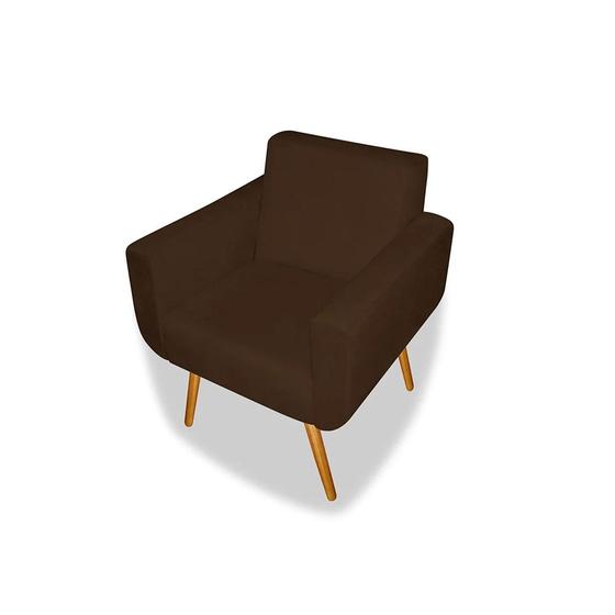 Imagem de Poltrona Decorativa Anitta Suede Marrom