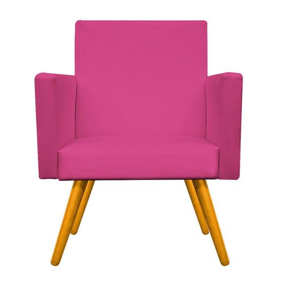 Imagem de Poltrona Decorativa Arenzza Pés Palito Mel Sala de Estar Quarto Corano Pink - KDAcanto Móveis