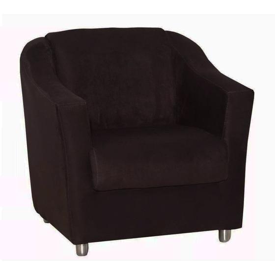 Poltrona Decorativa Bia Suede Marrom TWdecora Menor preço em Poltrona Decorativa Bia Suede Marrom TWdecora
