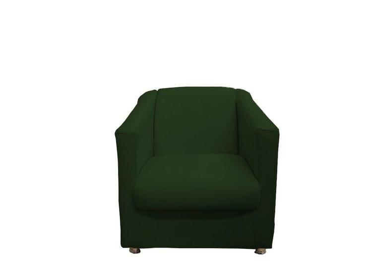 Imagem de Poltrona Decorativa Biane Suede Verde Pés Cromado Mz Decor