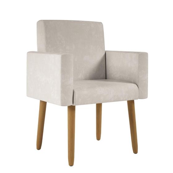 Poltrona Decorativa - Cadeira Escritório - Bege Menor preço em Poltrona Decorativa - Cadeira Escritório - Bege