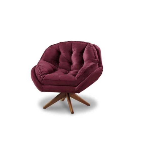 Poltrona Decorativa Califórnia Com Base Giratória Suede Menor preço em Poltrona Decorativa Califórnia Com Base Giratória Suede