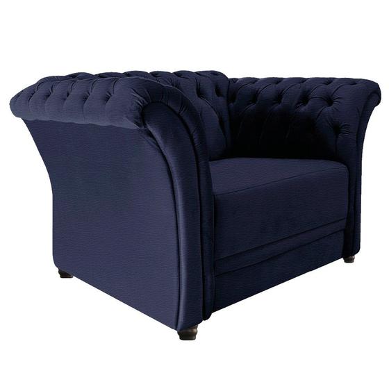 Imagem de Poltrona Decorativa Chesterfield Sofia Corano Azul Marinho - Doce Sonho Móveis