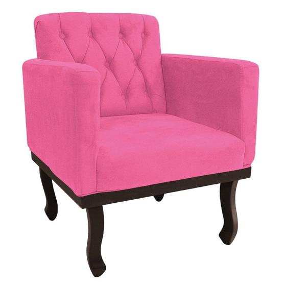 Imagem de Poltrona Decorativa Classic Sintético Rosa Pink - AM Decor