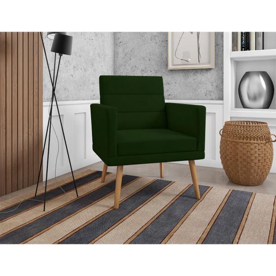 Imagem de Poltrona Decorativa Escritório Lux Suede Verde