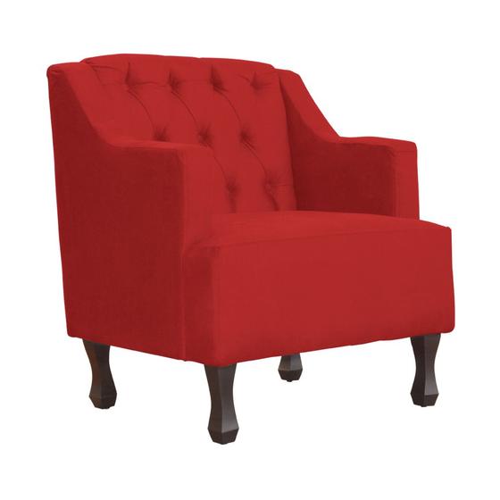 Imagem de Poltrona Decorativa Genesis Vermelho - MALTA DECOR