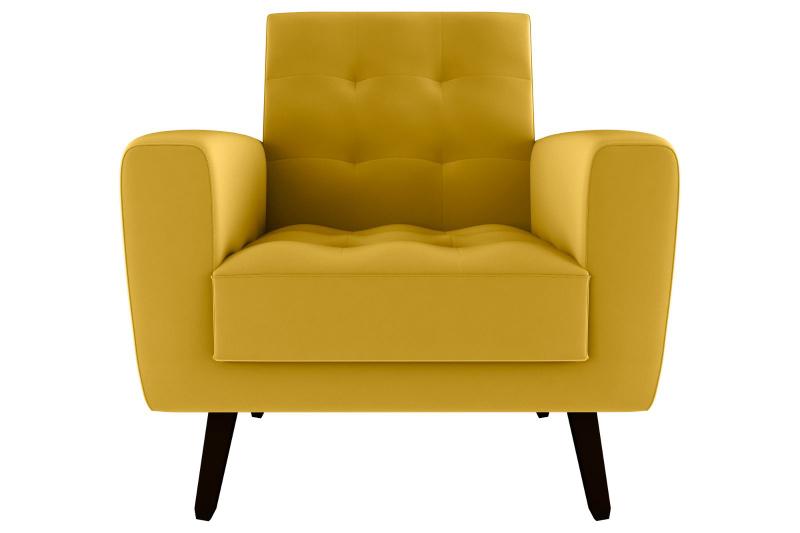 Imagem de Poltrona Decorativa Lívia Veludo Amarelo E-436