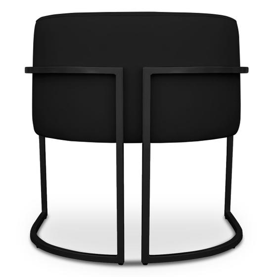 Imagem de Poltrona Decorativa Luna Com Base Fixa Preto material sintético