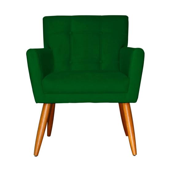 Imagem de Poltrona Decorativa Onix Suede Verde - DS Estofados