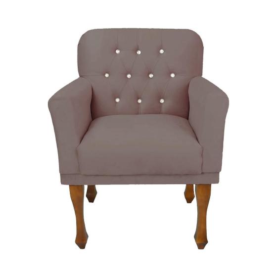 Poltrona Decorativa Para Sala de Estar Anitta Suede Rose LM DECOR Menor preço em Poltrona Decorativa Para Sala de Estar Anitta Suede Rose LM DECOR