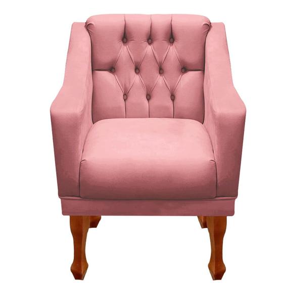 Imagem de Poltrona Decorativa Resistente Recepção Clinicas Salão de Beleza Escritórios  Grecia Nanda Decor Sintetico Bege