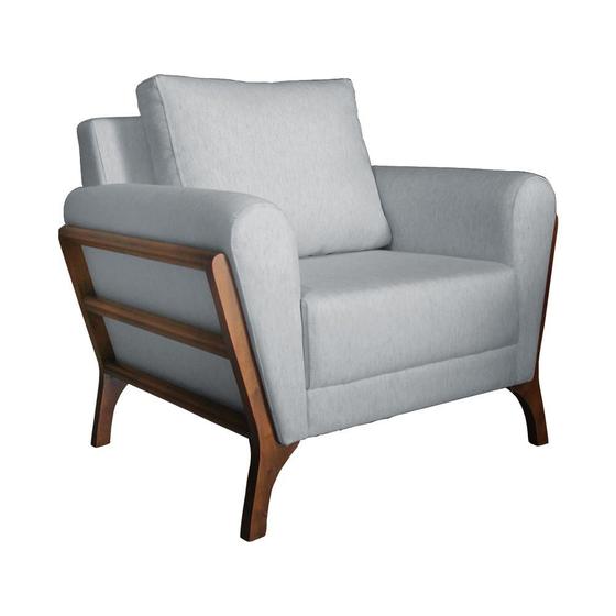 Poltrona Decorativa Sabrina Linho Cinza - Wr Decor Menor preço em Poltrona Decorativa Sabrina Linho Cinza - Wr Decor