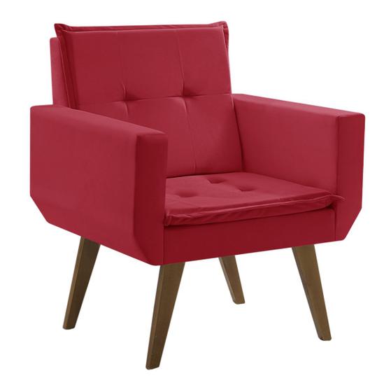 Imagem de Poltrona Decorativa Taurus 1 Lugar Base Palito Tecido Suede