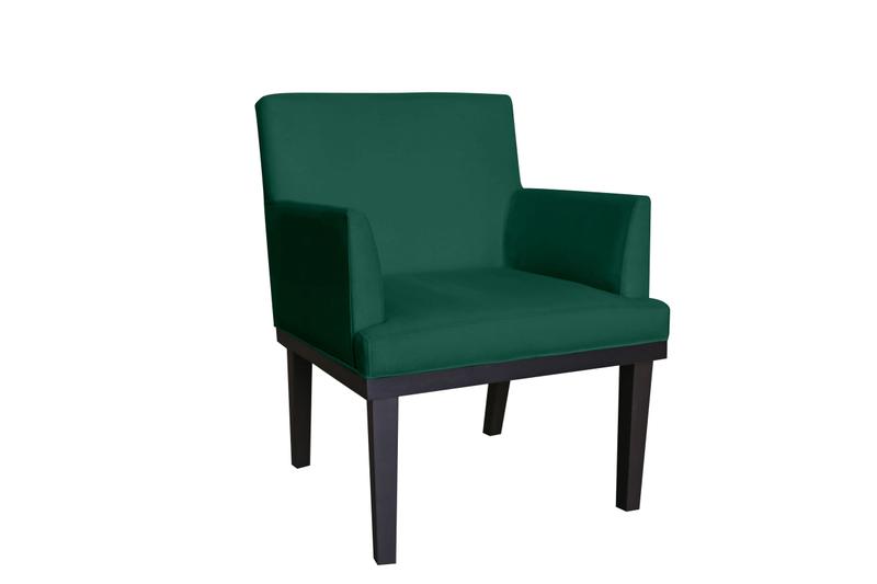 Imagem de Poltrona Decorativa Vitória Suede Verde Pés Madeira Mz Decor