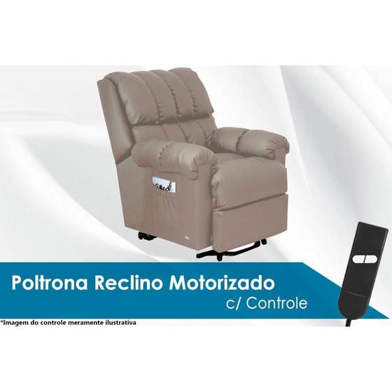 Imagem de Poltrona do Papai Reclinável Detroit Golden Zero Wall Motorizada c/ Lift Courano Bege - Probel