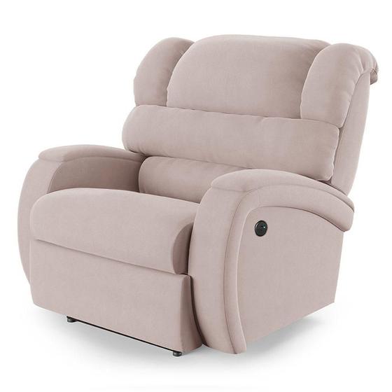 Imagem de Poltrona Do Papai Reclinável Napoli Controle Power Elétrico Usb Veludo Fh1 Rose