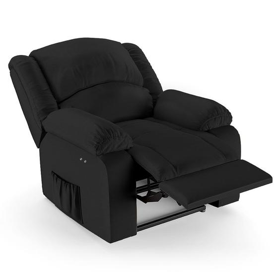 Imagem de Poltrona do Papai Reclinável Pietra Power Touch Massagem FH9 PU Preto - Mpozenato