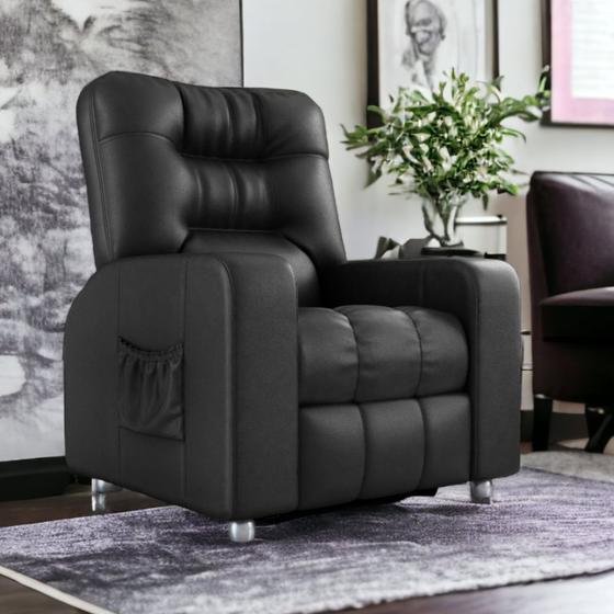 Imagem de Poltrona Do Papai Reclinavel Resistente Confortavel GM Korin Preto