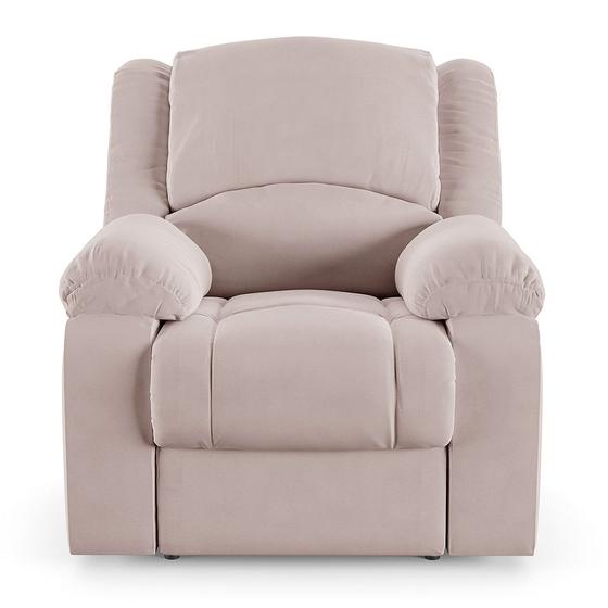 Imagem de Poltrona do Papai Reclinável Sala de Cinema Barcelona Power Touch USB Veludo Rosê  G23