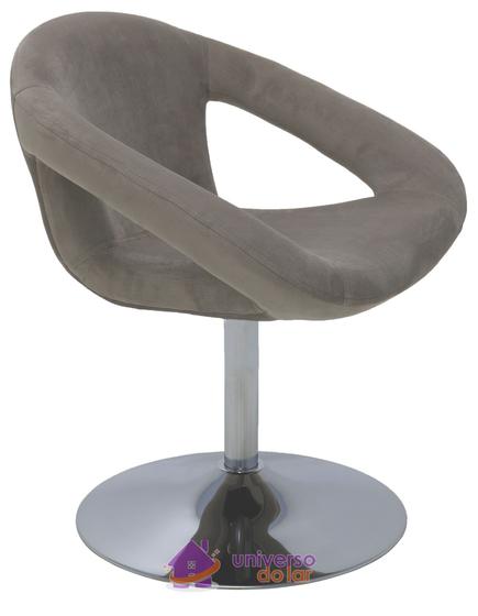 Imagem de Poltrona Estofada Tramontina Delice Concreto com Base Central