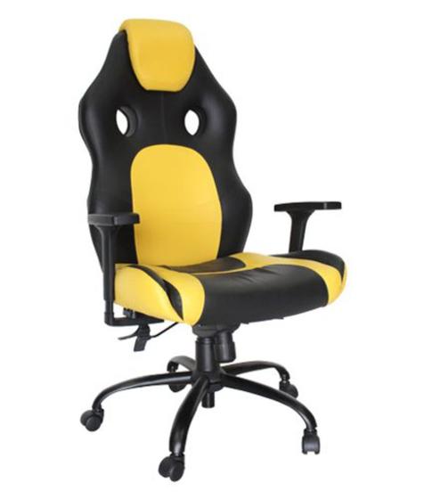 Imagem de Poltrona Gamer Giratória Linha Gamer Racing Amarelo