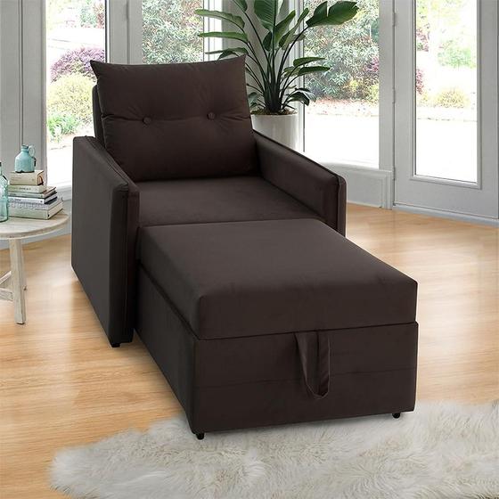 Imagem de Poltrona Icaria 3 em 1 Poltrona Chaise Cama 85cm Estofama