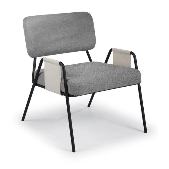 Imagem de Poltrona Ipê com Braço Aço Carbono Preto 