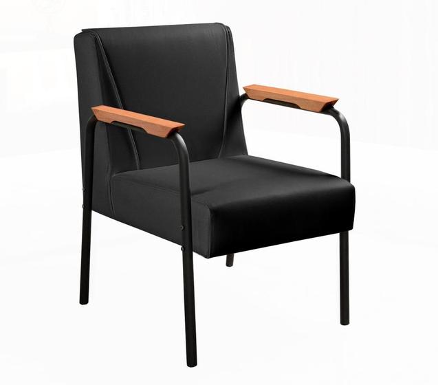 Imagem de Poltrona Jade Cadeira Braço Metal Moderna Decoração Sala, Recepção