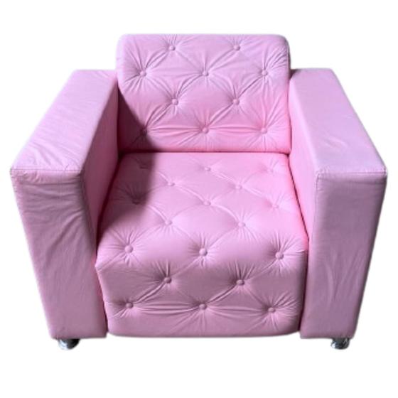 Imagem de Poltrona luxo rosa cadeira decorativa escritório recepção