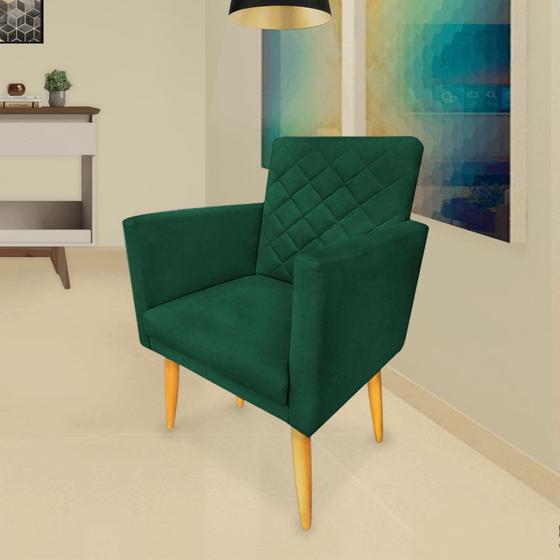 Imagem de Poltrona Maitê Suede Verde para escritório - 2M Decor