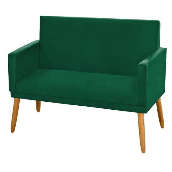 Imagem de Poltrona Namoradeira Nina 2 Lugares Suede Verde