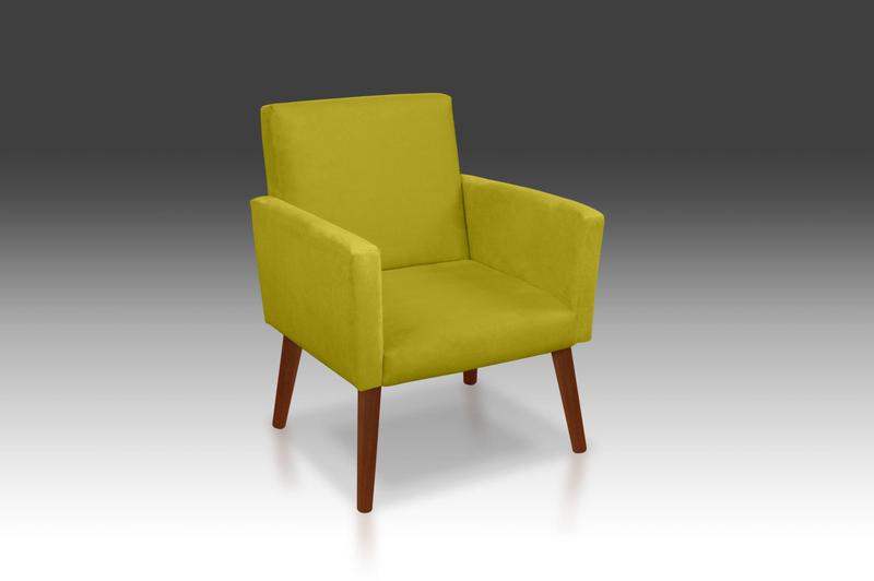 Imagem de Poltrona Nina suede Amarelo -Modena Decor 