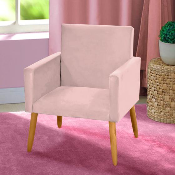 Imagem de Poltrona Nina suede rose para sala e recepção