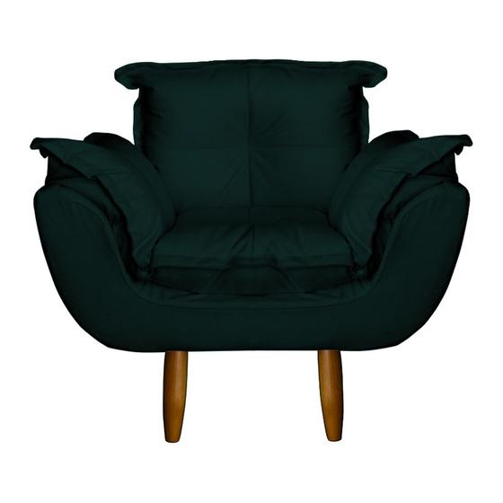 Imagem de Poltrona Opala Infantil Decorativa Mini Sofá Para Criança Suede Verde - Ninho Decor