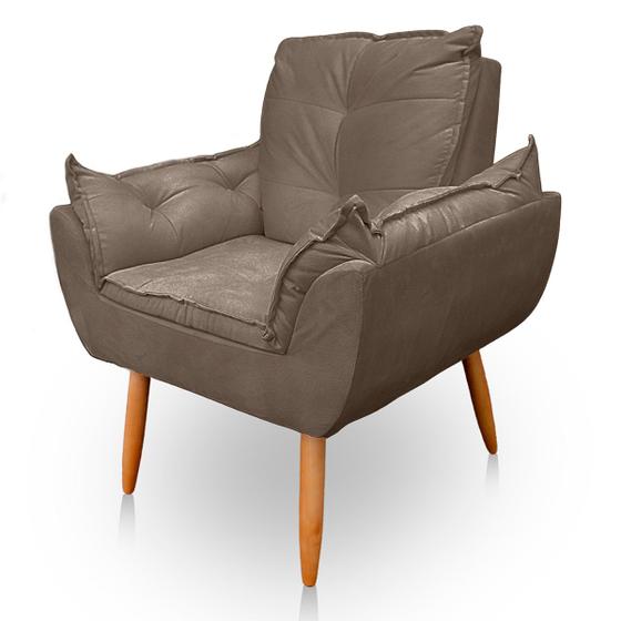 Poltrona Opala para Sala e Quarto Suede - Jylcrom Menor preço em Poltrona Opala para Sala e Quarto Suede - Jylcrom