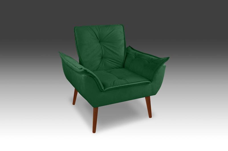 Imagem de Poltrona Opala Suede Verde-Pandora Decor