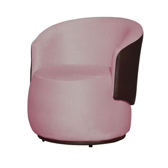 Imagem de Poltrona Organica Beatriz Design e Conforto Tecido Suede Com Composê em material sintético Marrom