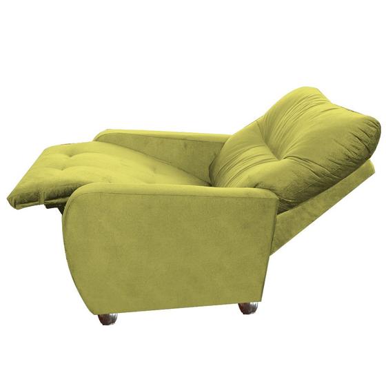 Imagem de Poltrona Para Extensão De Cílios Reclinável Suede  Imperio Moderno Amarelo