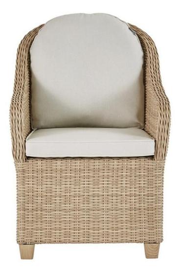 Imagem de Poltrona Para Jardim Luxo Rattan 90X63X70 Cm - Marrom-Claro