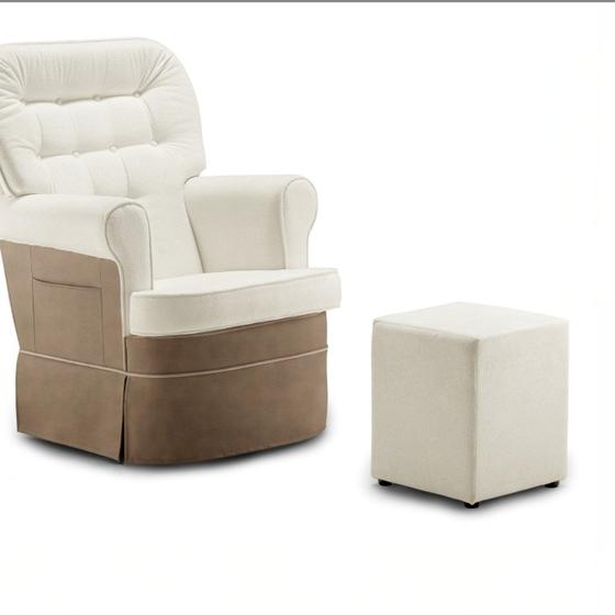 Imagem de Poltrona para Quarto de Bebê Ipanema com Puff Tec. 502/614