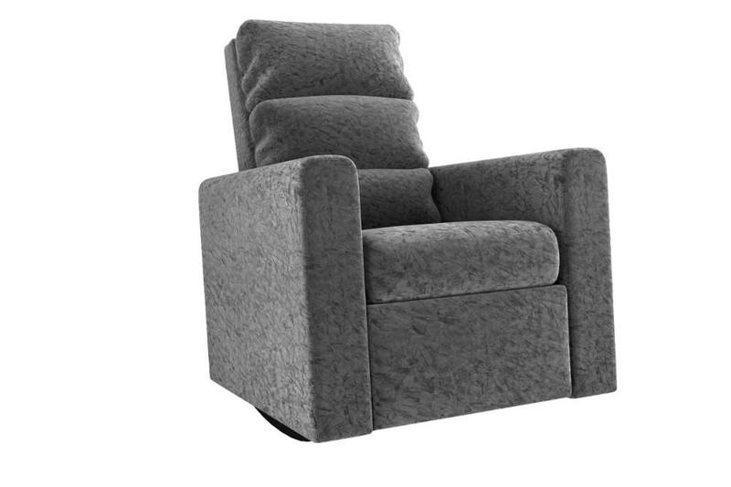 Poltrona Reclinável c/ balanço Fiesta - Cinza suede amassado Menor preço em Poltrona Reclinável c/ balanço Fiesta - Cinza suede amassado