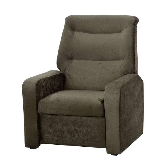 Menor preço em Poltrona Reclinável Classic Suede Amassado Marrom