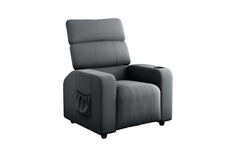Imagem de Poltrona Reclinável MX-67 Pulse Veludo Cinza Porta Copo