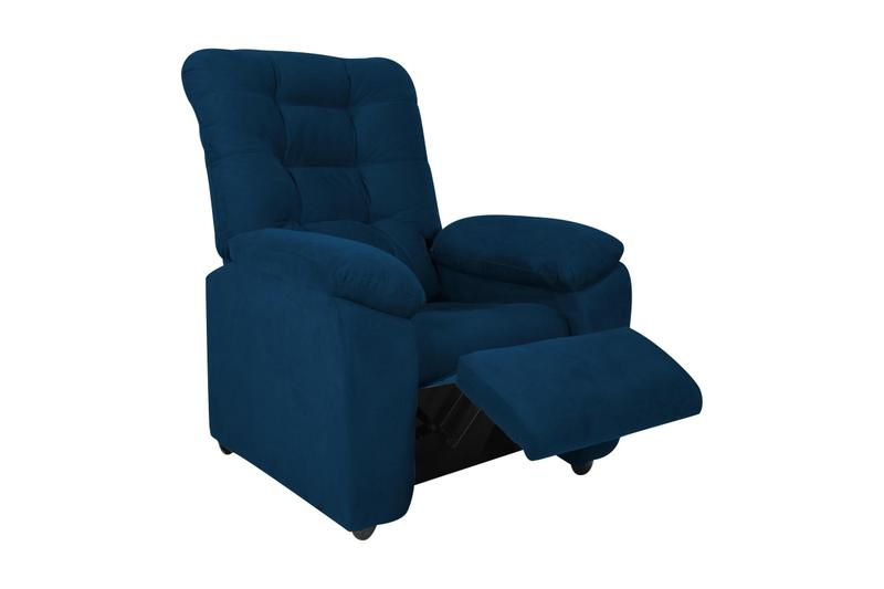 Imagem de Poltrona Reclinável MX61 Onix Suede Azul B 254 - Matrix