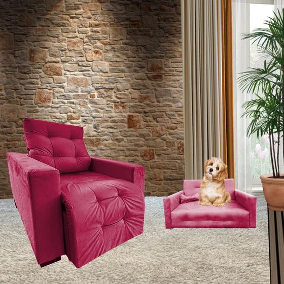 Imagem de Poltrona Retratil  e Reclinável Com Apoio De Pe Espanha Mais Sofa Pet Bob Diversas Cores