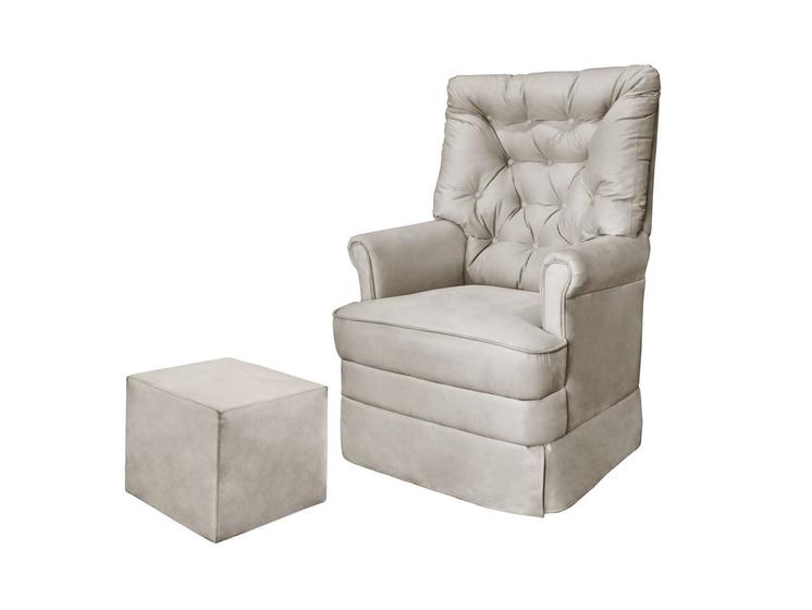 Poltrona Sala Alana Balanço Veludo Puff Quadrado Decorativo Menor preço em Poltrona Sala Alana Balanço Veludo Puff Quadrado Decorativo