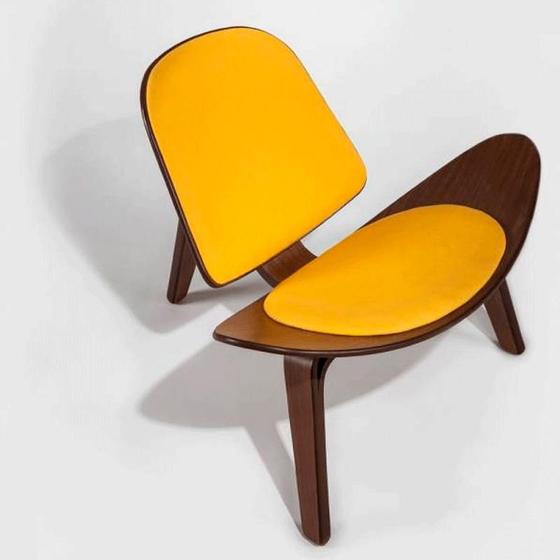 Imagem de Poltrona Shell Base Lâmina Especial Pau Ferro Várias Cores - Datelli Design