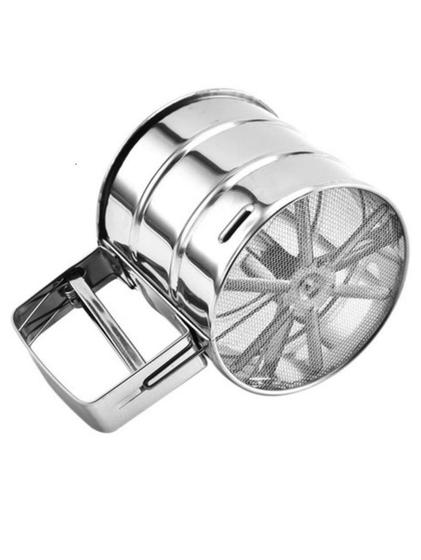 Imagem de Polvilhador Peneira Inox Com Gatilho Manual para Farinha Açúcar Tapioca Frigopro